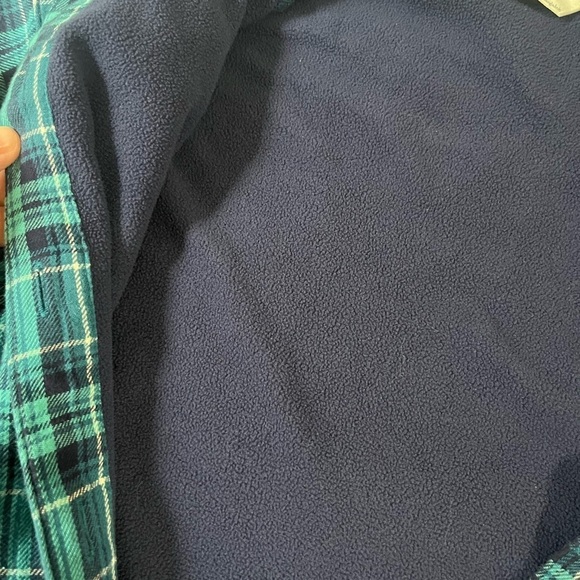 LEE RIDER’S BLUE PLAID FLEECE FULLY LINED FLANNEL LONG SLEEVE SHIRT, M - Picture 3 of 7